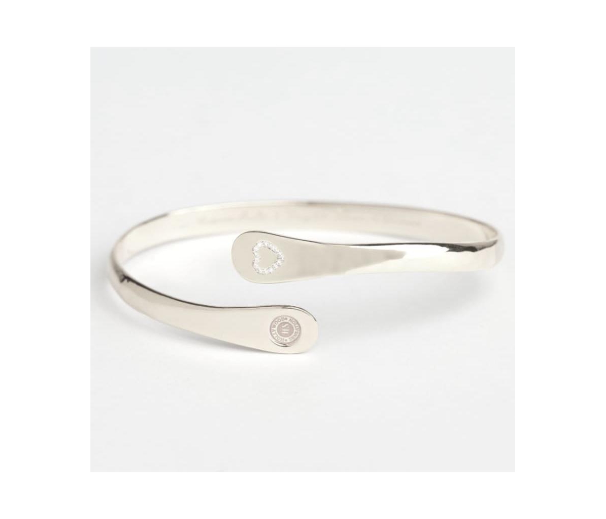 Engraved Love Between Mother and Daughter Knows No Distance Bracelet - Silver