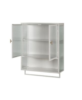 Modern Two-Door Wall Cabinet with Glass Doors