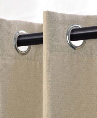 Linen-Inspired Room Darkening Grommet Top Curtains, 42" x 96" (Set of 2)