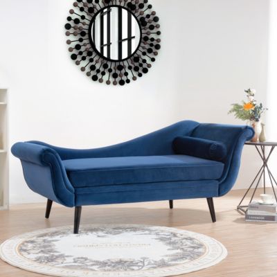 Chaise Lounge With Scroll Arm
