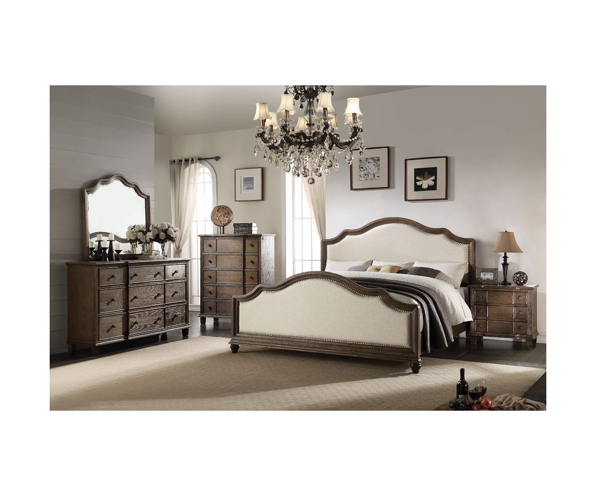 Streamdale Furniture Baudouin Mirror In Weathered- Oak
