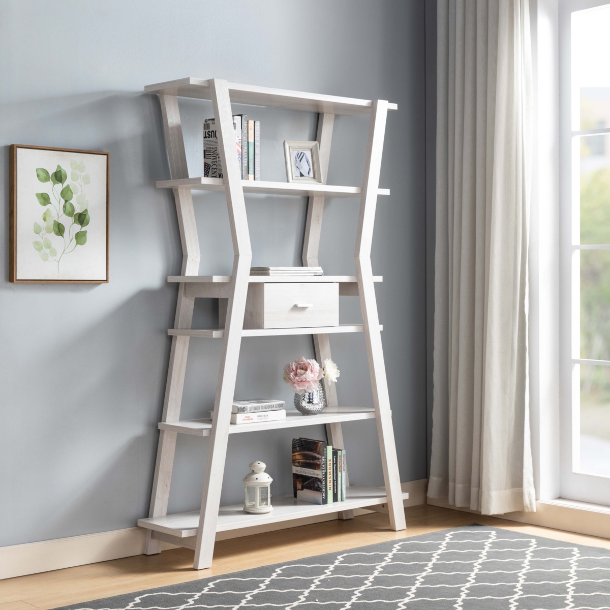 Simplie Fun Bookcase White Oak