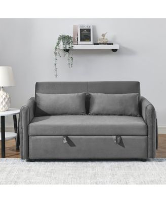 Streamdale 55" Modern Convertible Velvet Sofa Bed
