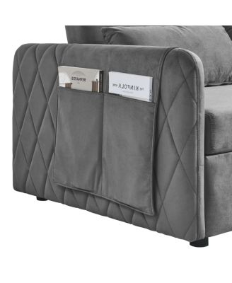 Streamdale 55" Modern Convertible Velvet Sofa Bed