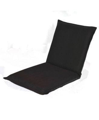Foldable Padded Floor Chair with 6 Position Reclining Back Support