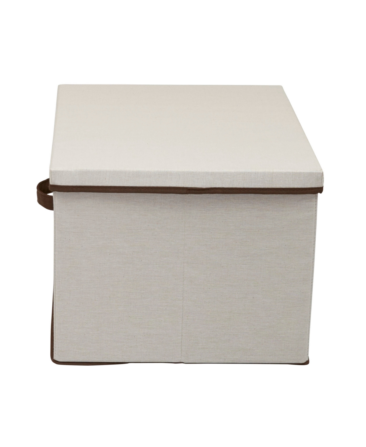 Household Essentials Wide Storage Box With Lid In Cream