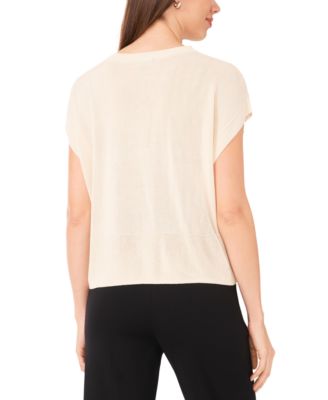 Women's Drop-Shoulder Short-Sleeve Sweater 
