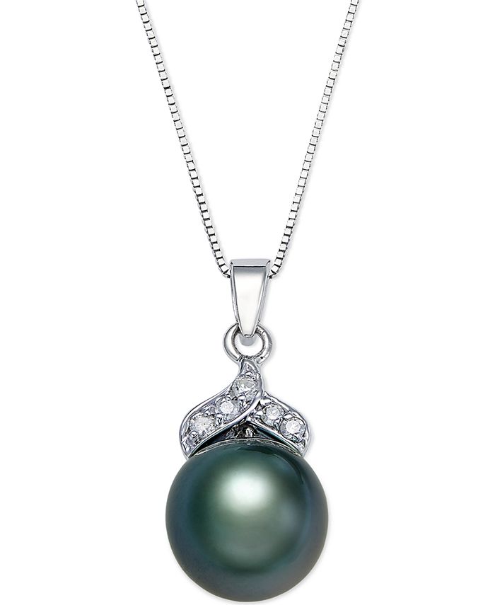 Macy's black sales pearl necklace