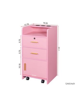 Salon Storage Cabinet with Hairdryer Holder