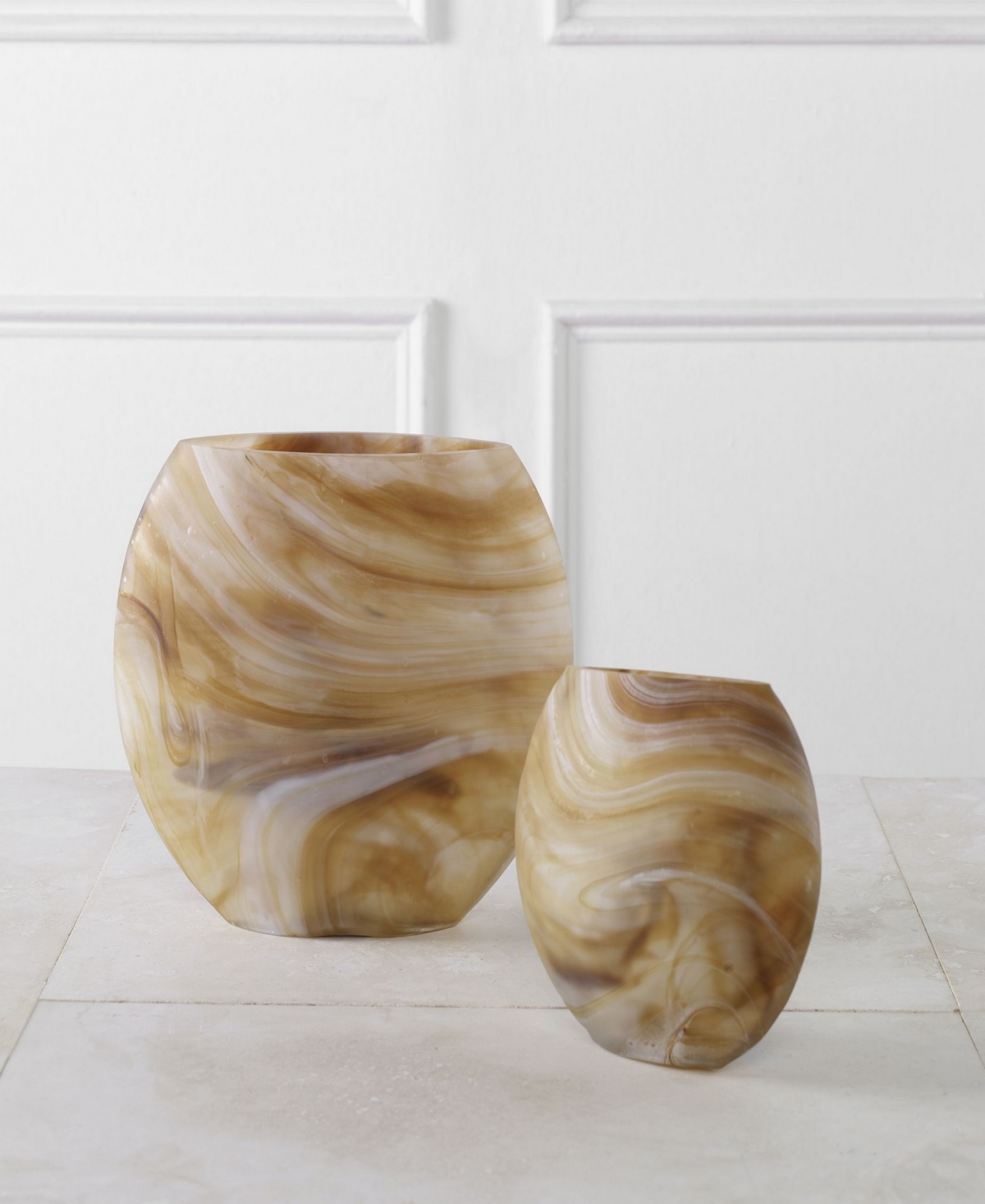 Uttermost Fusion Vases, Set Of 2 In Brown