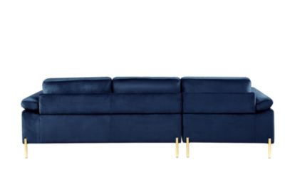 Shannon Velvet Sectional Sofa With Chaise