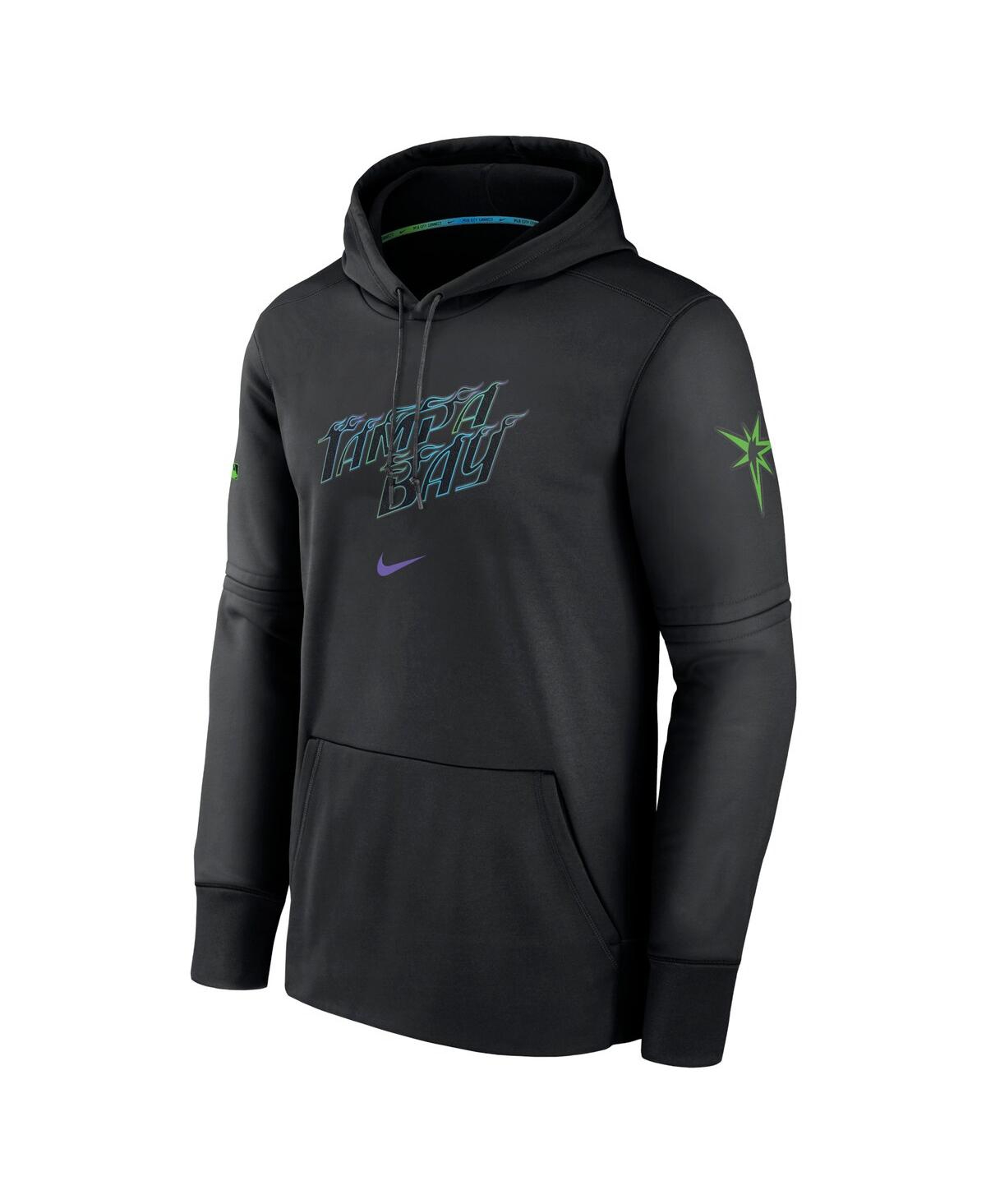 Nike Men'sTampa Bay Rays 2024 City Connect Authentic Collection Practice Performance Pullover Hoodie - Black