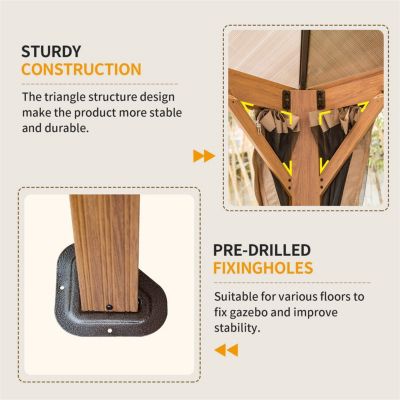 10'X12' Hardtop Gazebo for Outdoor Garden & Patio