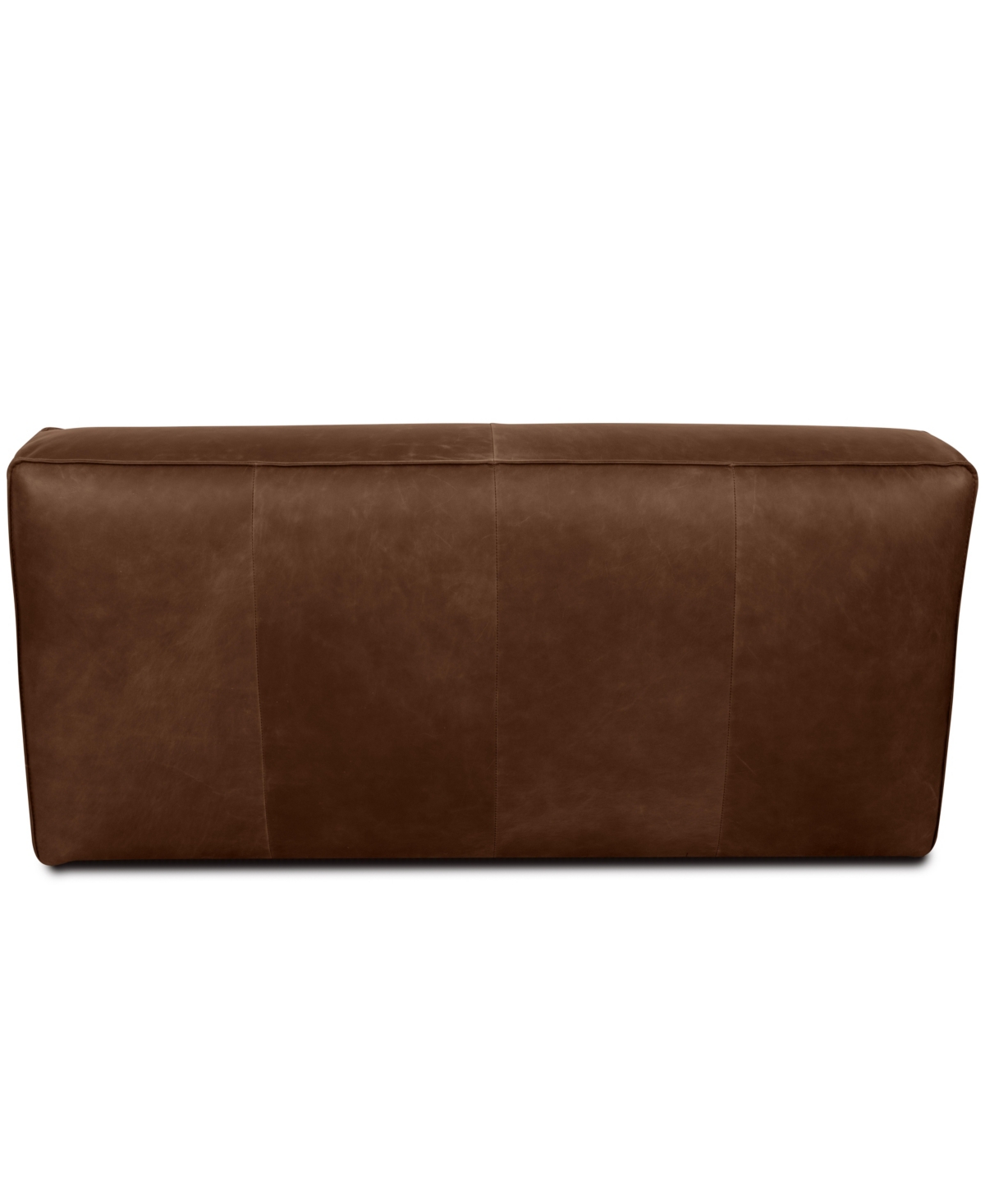 Rutherford Home Amalfy 57" Leather Armless Loveseat In Bourbon