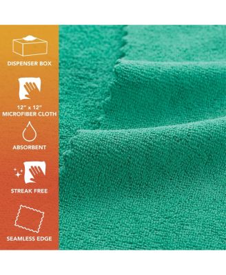 Arkwright Smart Rags Microfiber Cleaning Cloths (Box of 50), 12x12 in., Reusable, Multi-Purpose, Color Options