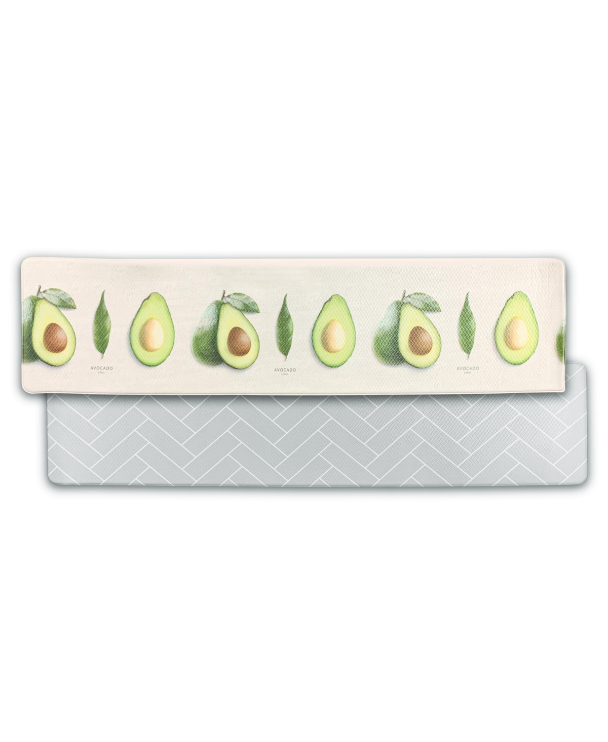 Kproduct4u Double-Sided Two Design (Gray Herringbone, Avocado) Anti-Fatigue Padded Mat, Xl -Grey (XL)