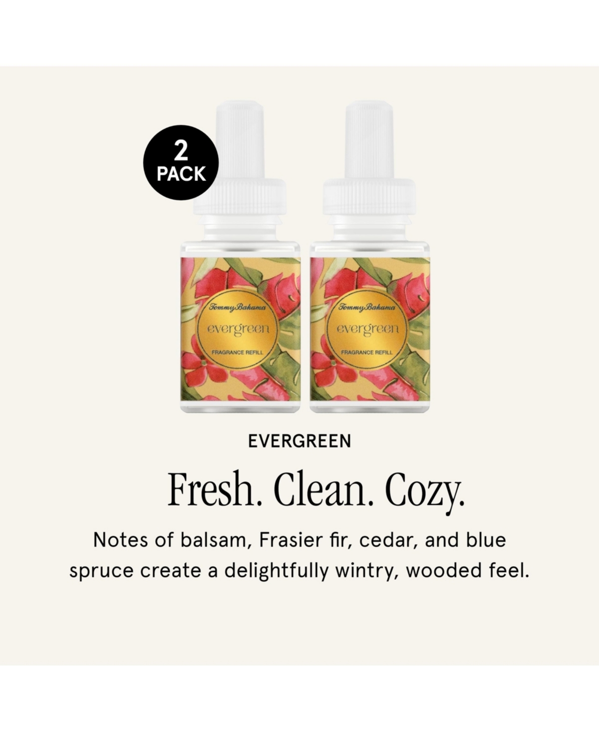 Pura and Tommy Bahama Fragrance Refill - Smart Home Air Diffuser Fragrance - Home Scent Refill - up to 120-Hours of Premium Fragrance per Vial - Clean