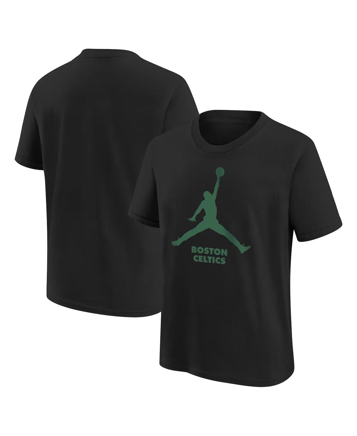 Outerstuff Jordan Big Boys And Girls Black Boston Celtics Essentialâ Jumpman Logo T-shirt