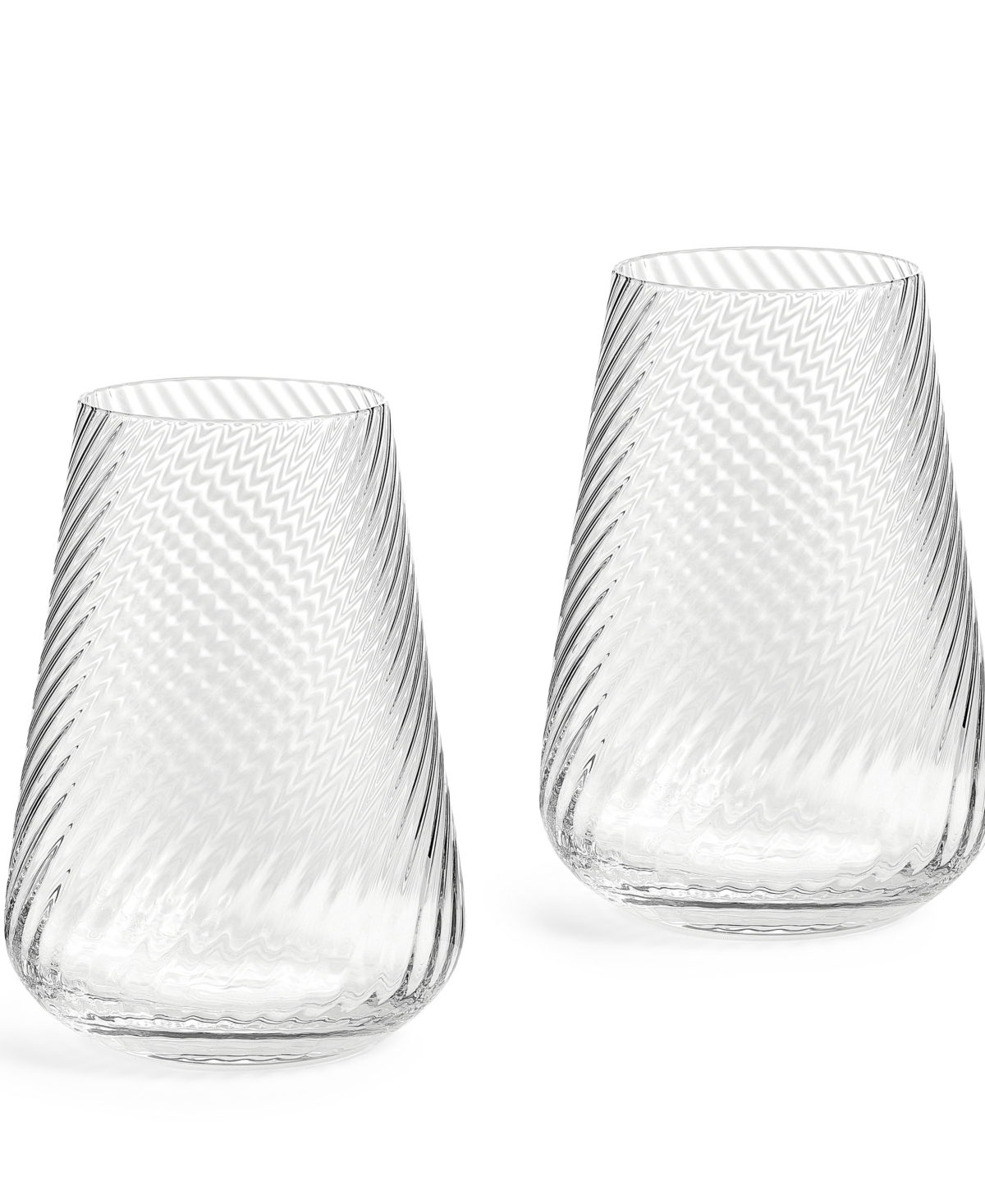 Vera Wang Wedgwood Swirl Highball Glass, Set Of 2 In Clear