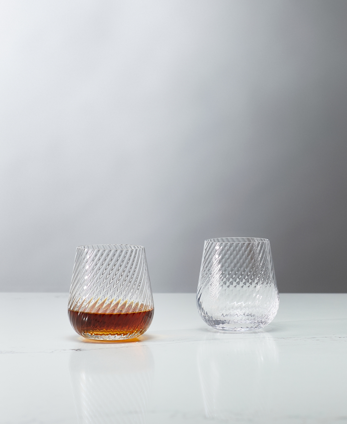 Vera Wang Wedgwood Swirl Tumbler Glass, Set Of 2 In Clear