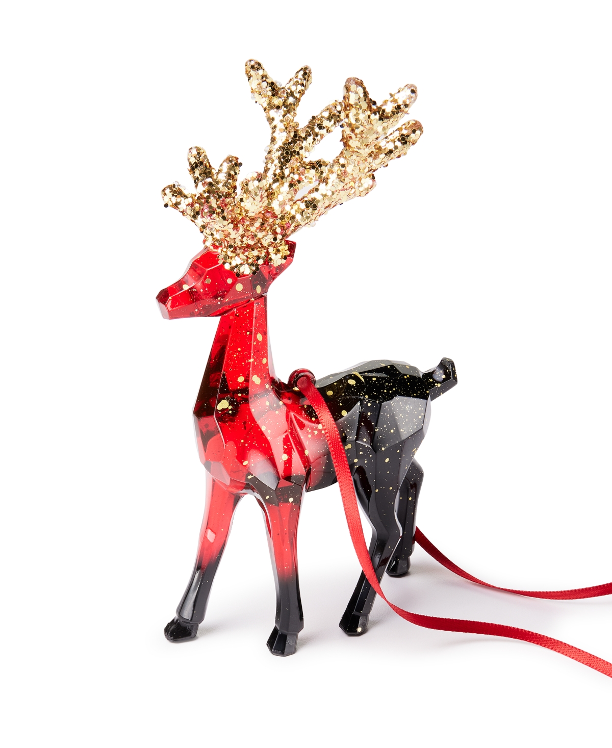 Holiday Lane Royal Holiday Red & Black Reindeer Ornament, Exclusively At Macy's In No Color