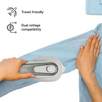 Travel-Ready Garment Grooming Kit: Compact Lint Remover, Fabric Shaver & Mini Iron