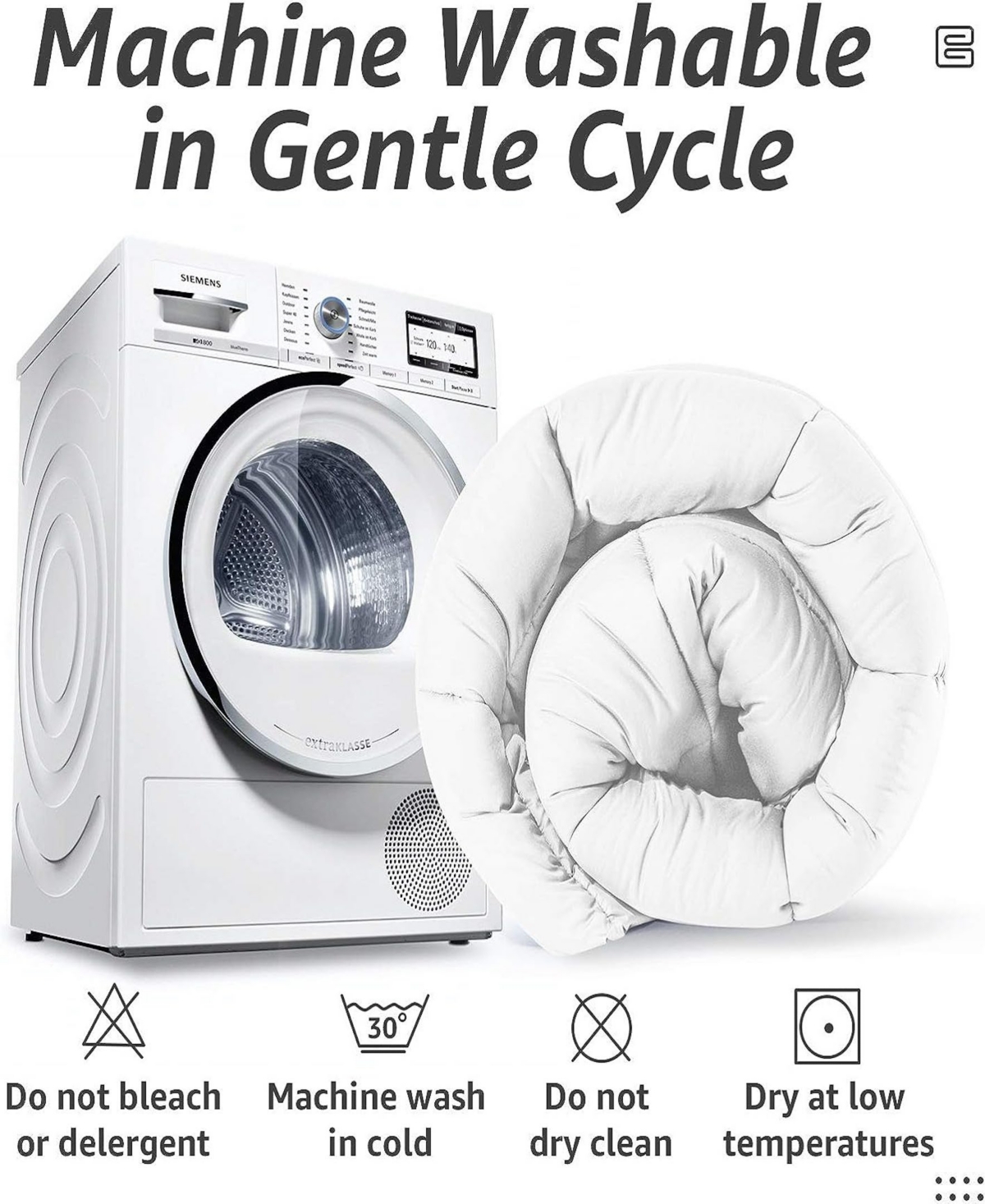 Therapedic Premier Fresh Clean All-season Comforter, Twin, Exclusively At Macy's In White