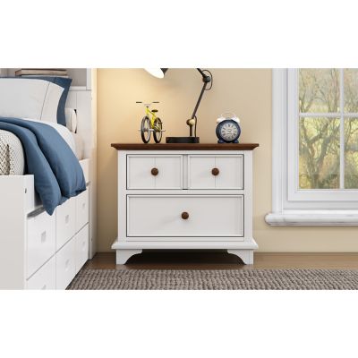 Streamdale Wooden Two-Drawer Nightstand for Kids' Room