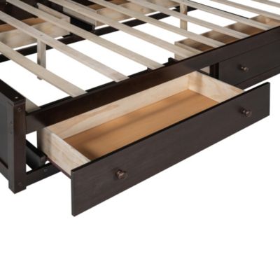 Streamdale Wooden Queen Bed with Cabinetry and Outlets