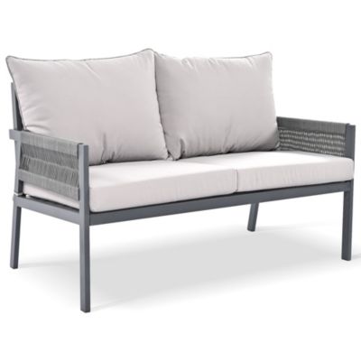 Streamdale 4-Piece Grey Patio Furniture Set with Cushions