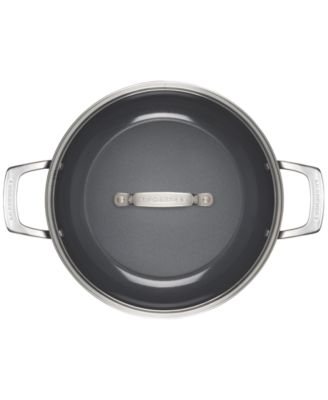 Essential Nonstick Ceramic 3.5-Qt. Shallow&nbsp;Braiser&nbsp;with Glass Lid
