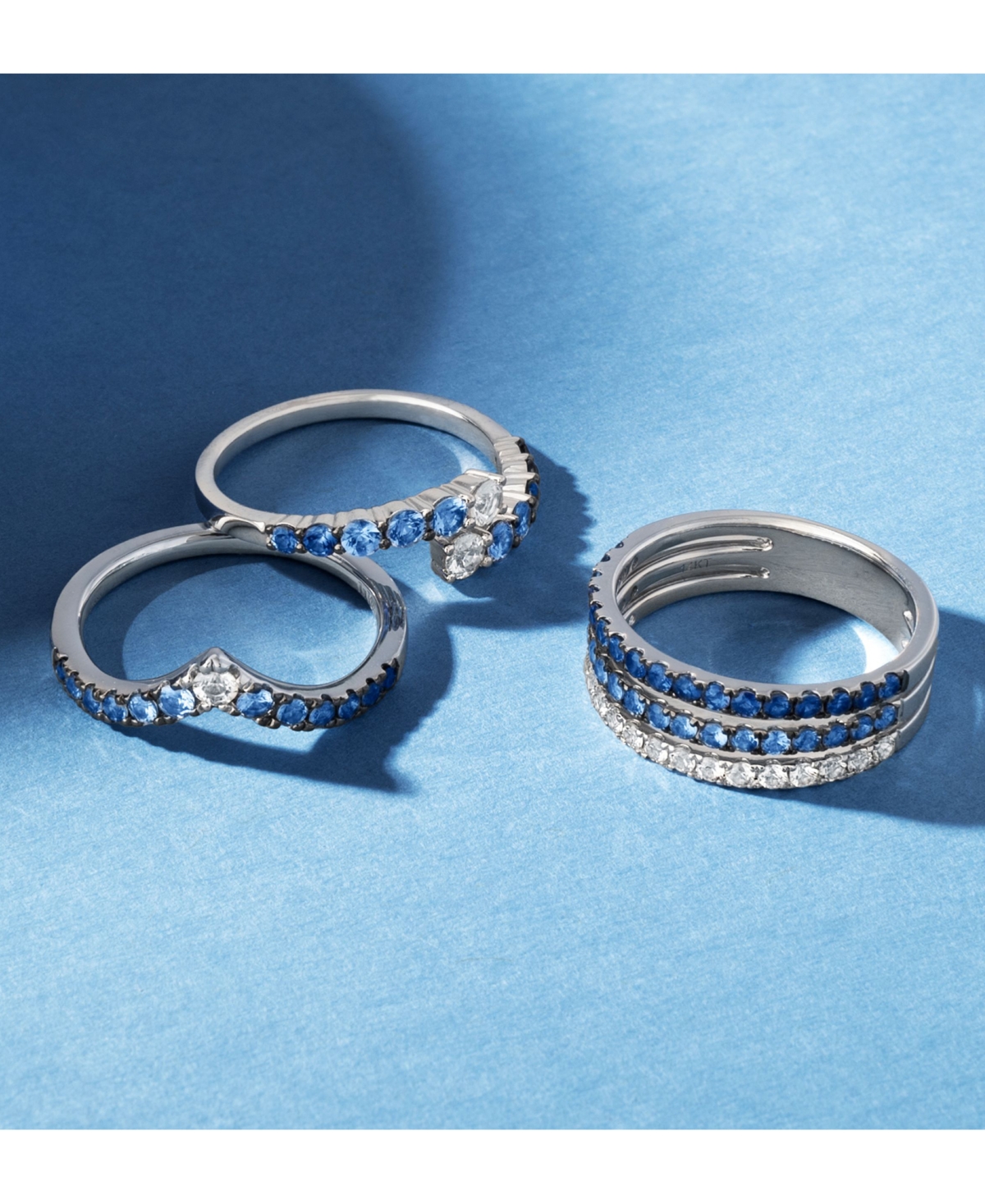 Le Vian Denim Ombre(9/10 ct. t.w.) Ring in 14k White Gold, Rose Gold or Yellow Gold - Sapphire