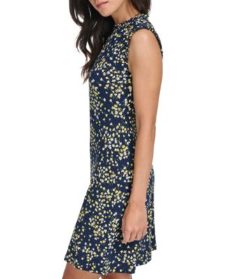 Women's Floral-Print Round-Neck Dress