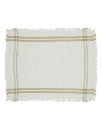 Trendy Fringed Stripe Placemat Set of 4,13"x19"