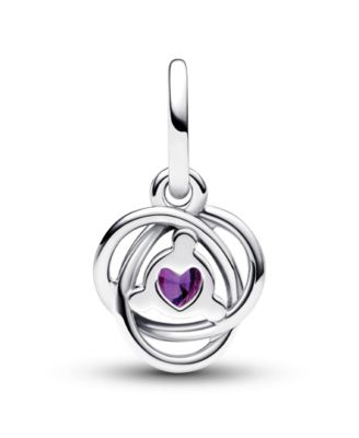 Sterling Silver Birthday Circle Stone Dangle Charm