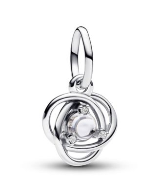 Sterling Silver Birthday Circle Stone Dangle Charm