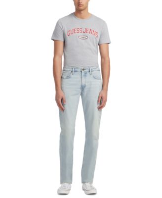 Men's Light-Wash GJ G16 Straight Jeans