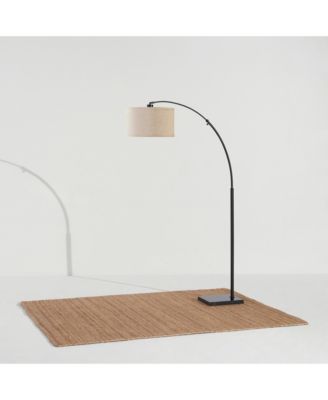 Logan Contemporary Arc LED Floor Lamp with Marble Base (76")