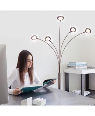 Orion 74" LED Tree Arc Floor Lamp with 5 Adjustable Arms