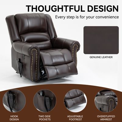  350 lbs Power Lift Recliner with Heat Massage