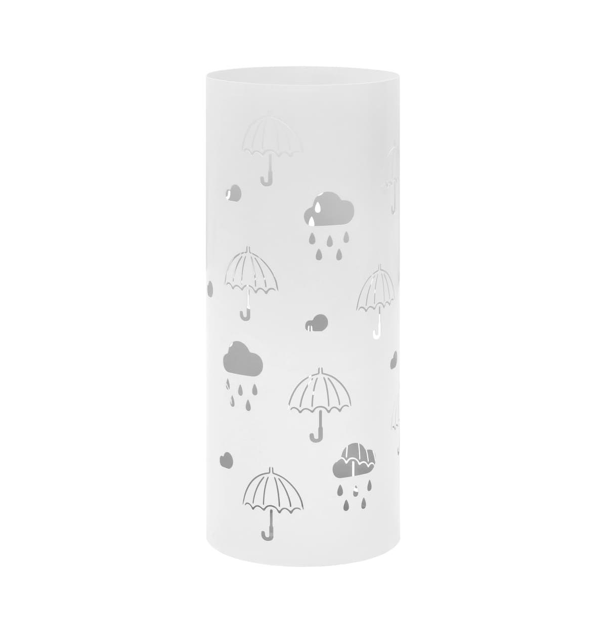 vidaXL Umbrella Stand Umbrellas Steel White - White