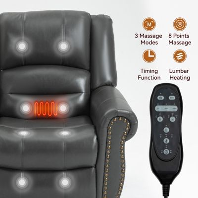  Dual Motor Power Lift Recliner Chair with Heat Massage