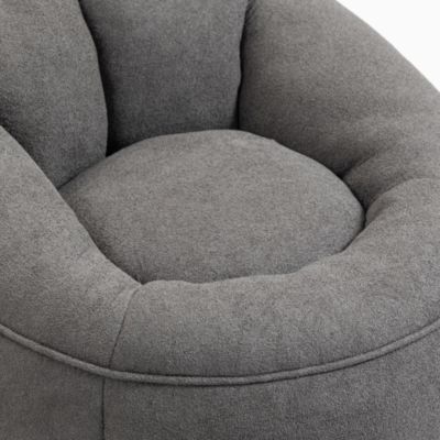 Compressed Foam Bean Bag Chair with Footrest