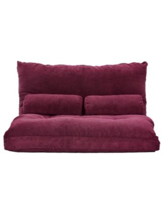 Simplie Fun Lazy Sofa Adjustable Folding Futon Sofa Video Gaming Sofa ...