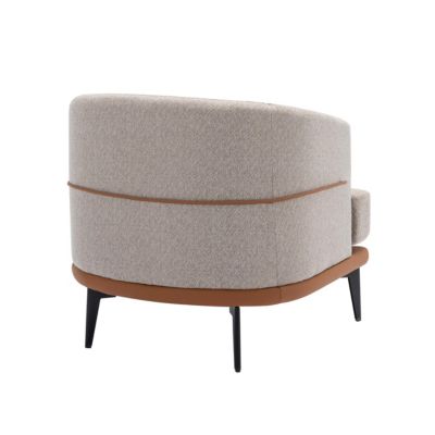 Streamdale Modern Two-Tone Upholstered Barrel Chair