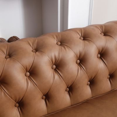 Classic Chesterfield Sofa Faux Leather