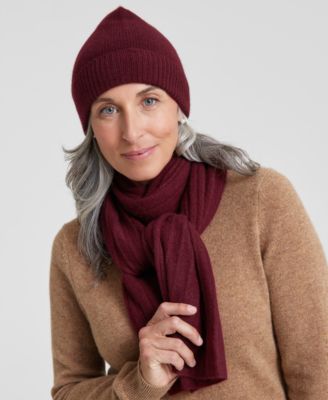 100% Cashmere Cuffed Beanie, Created for Macys