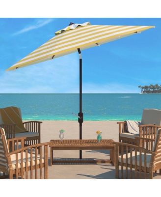 Ombrellone Safavieh Outdoor Collection UV Resistente, Grigio E Bianco, 9 Piedi Con Inclinazione: Stile E Protezione Per I Tuoi Esterni!