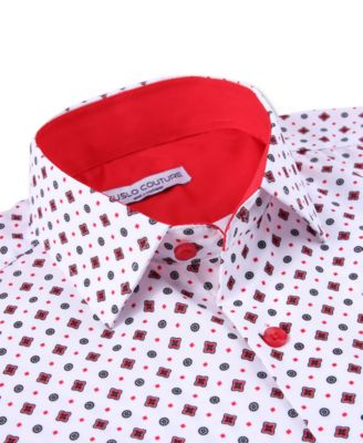 Men's Slim-Fit Geo-Print Performance Shirt