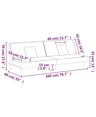 Sofa Bed Black Fabric